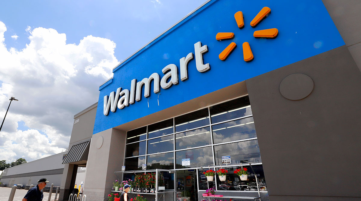front of a wallmart store